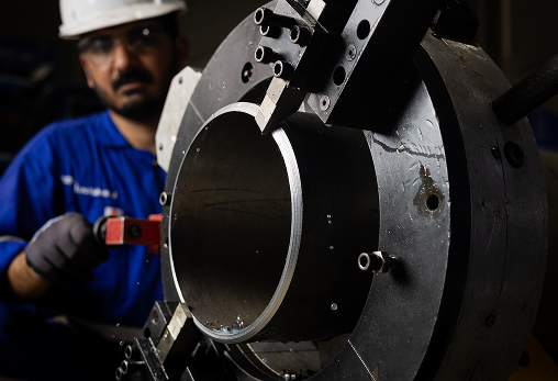 In-situ machining on industrial equipment
