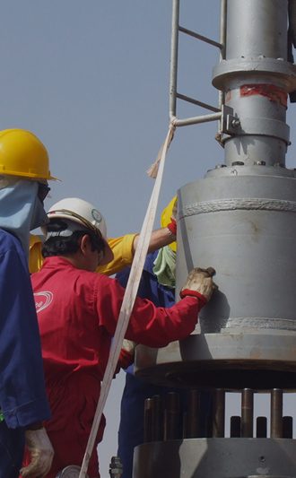 Pressure services on industrial site