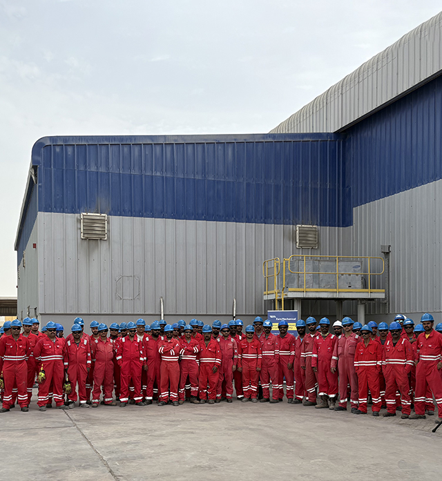 Manpower team working on site