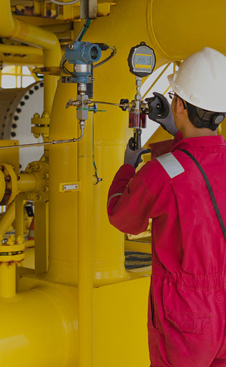 Industrial solutions team at facility