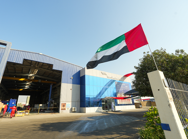 Euro Mechanical facility with UAE flag